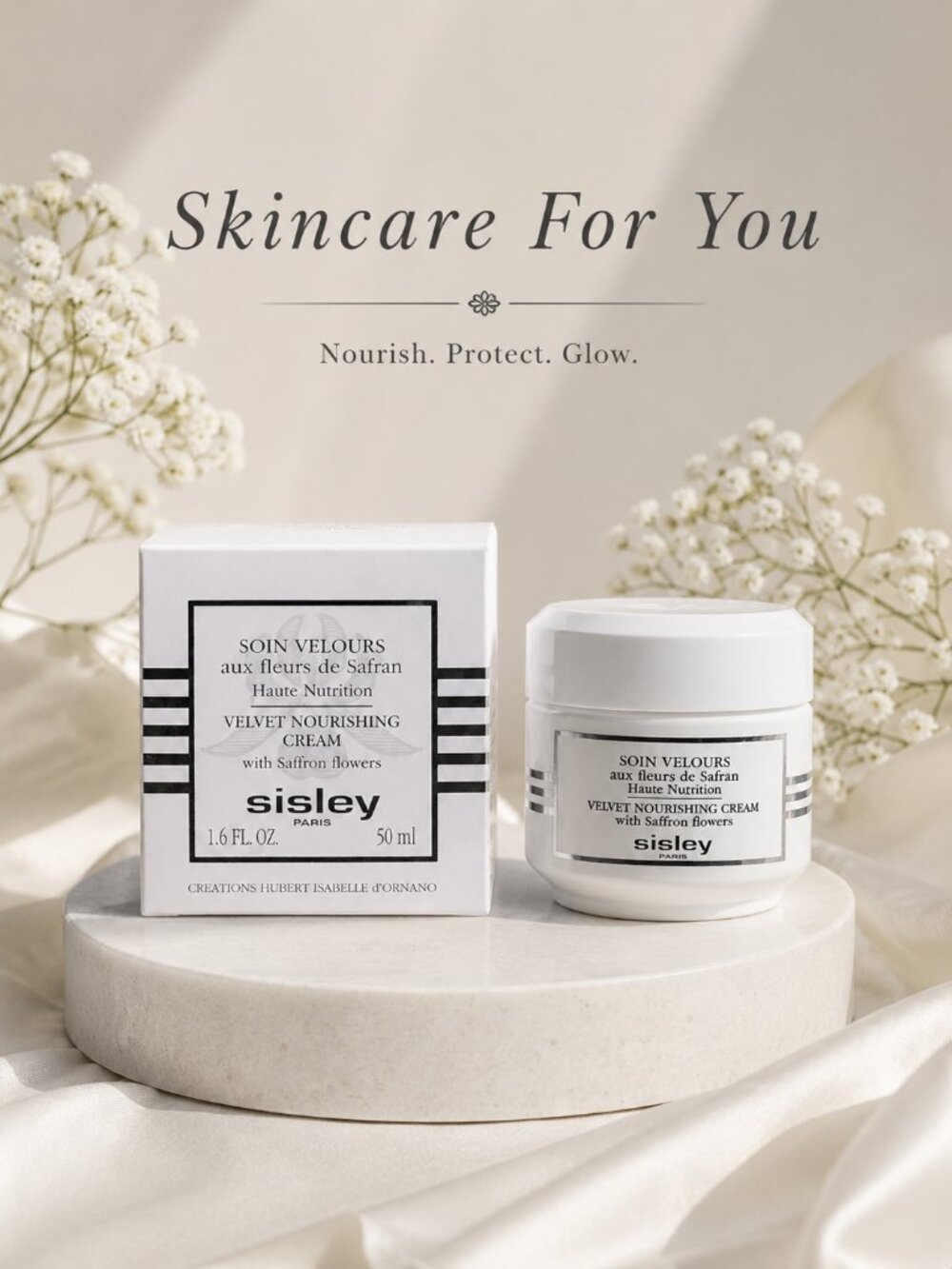 NWT Sisley Paris Velvet Nourishing Cream with Saffron Flowers (50ml / 1.6 fl oz)